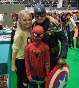 Hannah Spearritt and a couple of heroes.