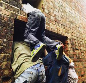 Bam going in for the feed.